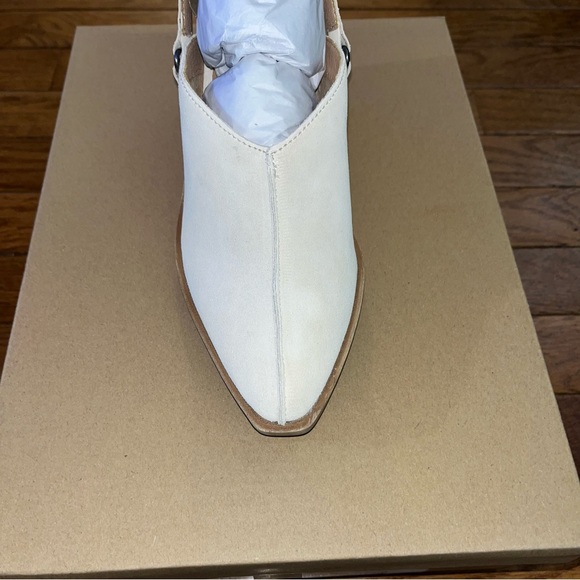 Lucky Brand Winola Ankle Strap Wedge Mules Vanilla Suede Women’s Size 5.5 - Picture 4 of 11